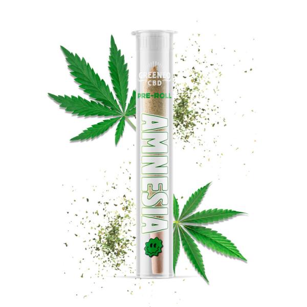 Découvrez l'expérience unique du Pré Roll Amnesia de Greeneo, offrant une richesse de saveurs et un taux de CBD de 13% pour une relaxation optimale.

✨ Saveur Inoubliable : Profitez des arômes puissants et délicats de notre Pré Roll Amnesia, soigneusement élaboré à partir de fleurs de chanvre de haute qualité.

💨 Prêt à Fumer : Chaque pré roll est préalablement roulé et prêt à l'emploi, idéal pour ceux qui recherchent une expérience de consommation pratique et agréable.

🧘 Relaxation et Bien-être : Grâce à sa composition riche en CBD, ce pré roll favorise la détente et aide à apaiser le stress, vous permettant de profiter de chaque moment.

📦 Lot de 20 Unités : Avec 20 pré rolls par boîte, vous avez de quoi partager ou profiter d'une expérience prolongée à votre rythme.

Offrez-vous une pause bien méritée avec le Pré Roll Amnesia 13% CBD de Greeneo ! Commandez dès maintenant et laissez-vous emporter par une expérience aromatique unique.